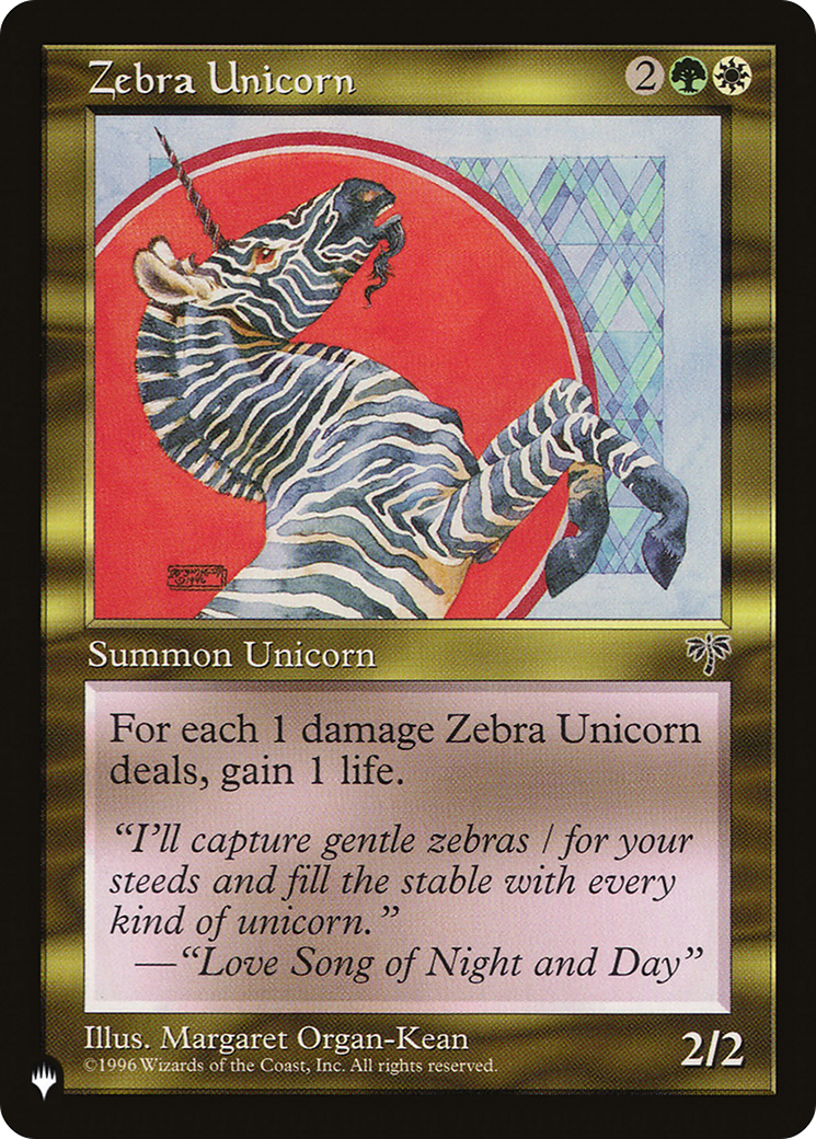 Zebra Unicorn [The List] | Golgari Games