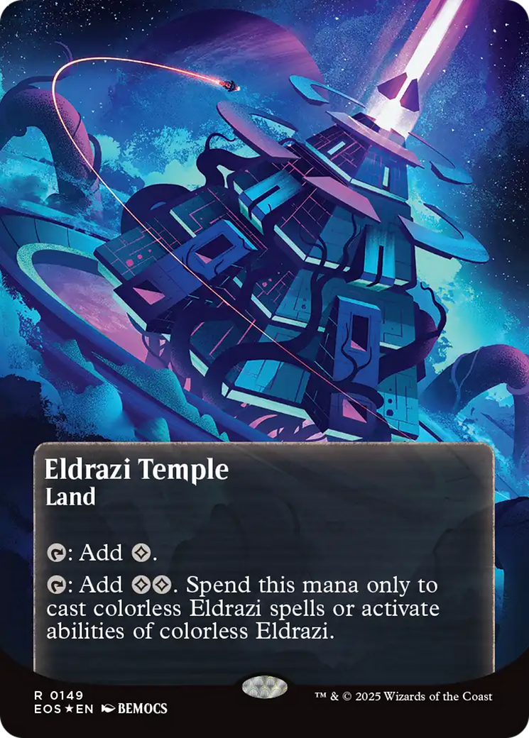 Eldrazi Temple (0149) (Borderless) (Galaxy Foil) [Edge of Eternities: Stellar Sights] | Local Legends