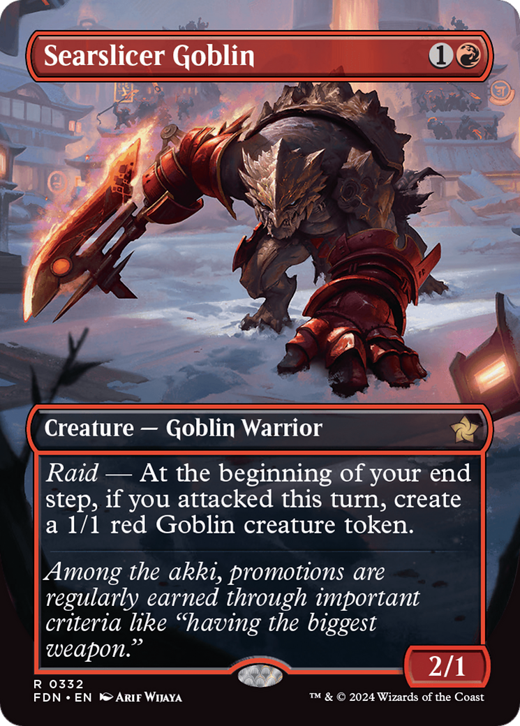 Searslicer Goblin (Borderless) [Foundations] | Local Legends