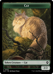 Elemental // Cat Double-Sided Token [Bloomburrow Commander Tokens] | Golgari Games