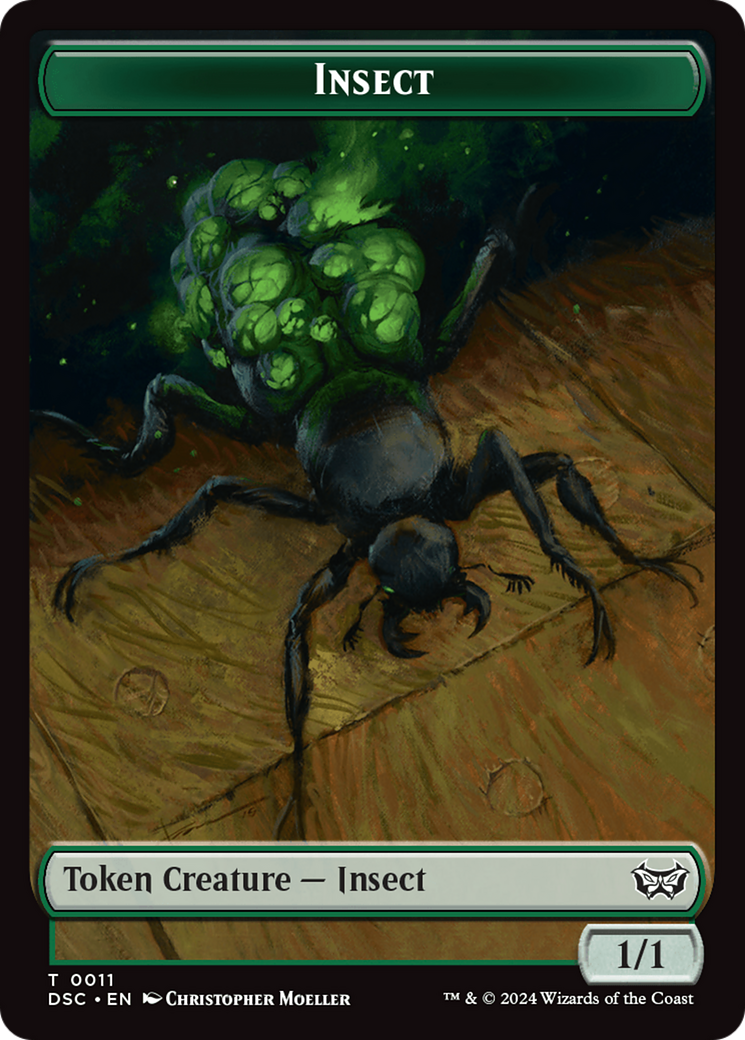 Insect (0011) // Shapeshifter Double-Sided Token [Duskmourn: House of Horror Commander Tokens] | Golgari Games