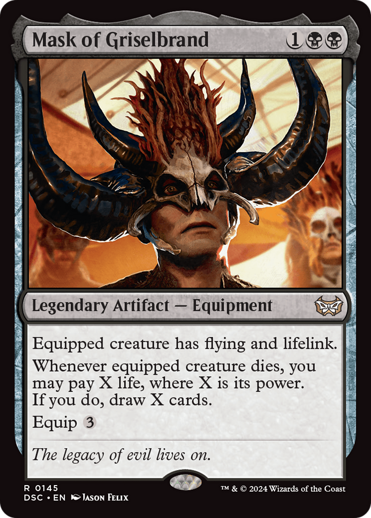 Mask of Griselbrand [Duskmourn: House of Horror Commander] | Local Legends