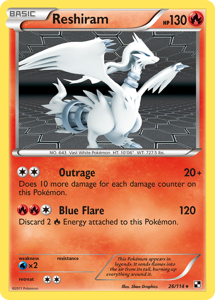 Reshiram (26/114) [Black & White: Base Set] | Local Legends