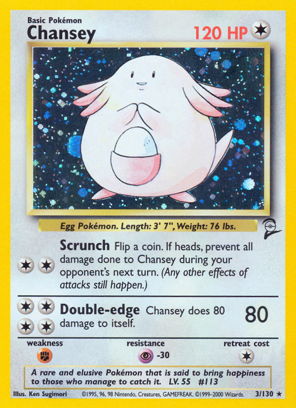 Chansey (3/130) [Base Set 2] | Local Legends
