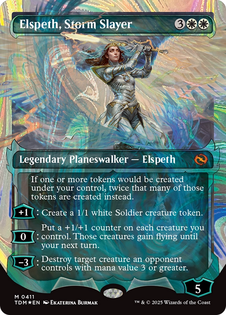 Elspeth, Storm Slayer (Showcase) (Halo Foil) [Tarkir: Dragonstorm] | Local Legends