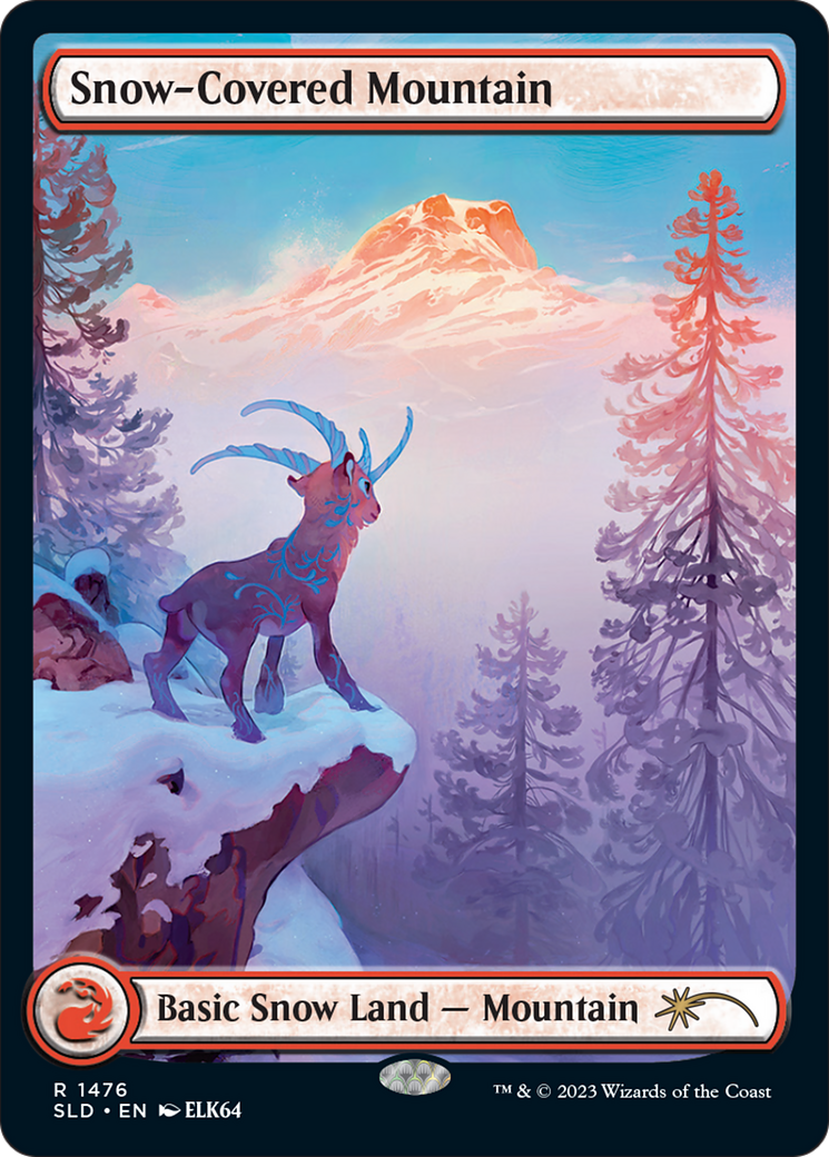 Snow-Covered Mountain (1476) (Rainbow Foil) [Secret Lair Drop Series] | Golgari Games