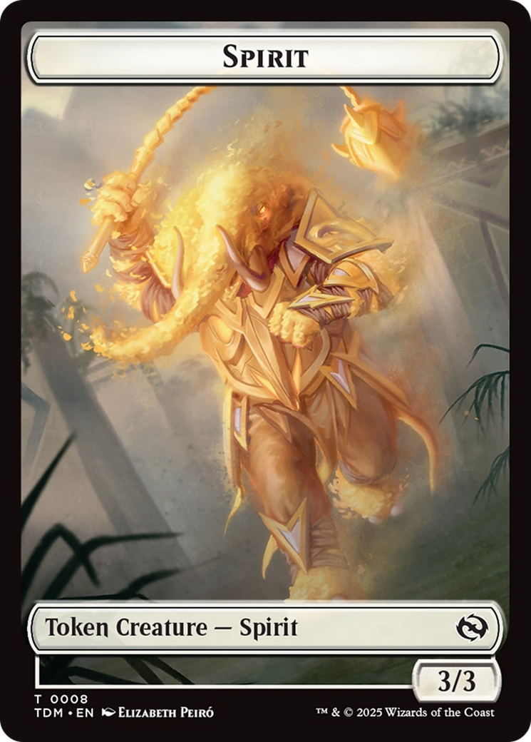 Spirit (0008) // Spirit (0009) Double-Sided Token [Tarkir: Dragonstorm Tokens] | Local Legends