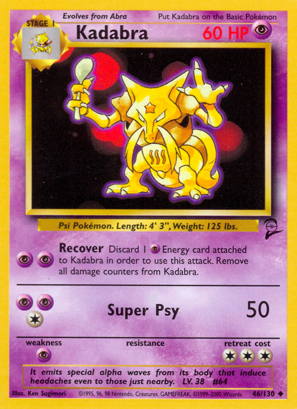 Kadabra (46/130) [Base Set 2] | Local Legends