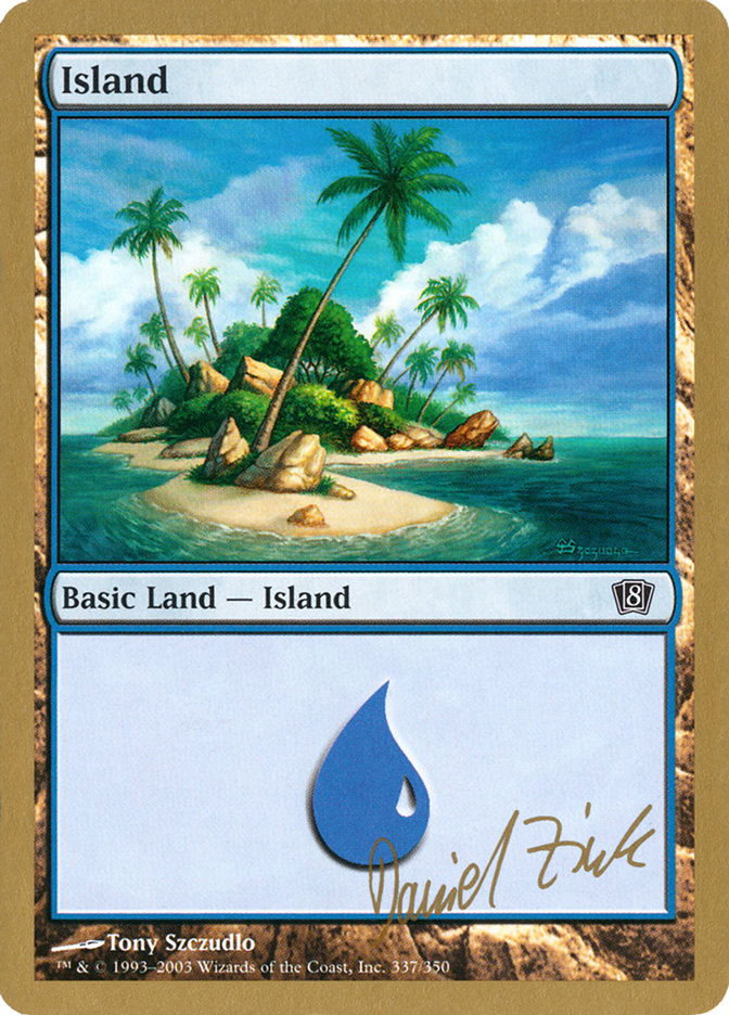 Island (dz337) (Daniel Zink) [World Championship Decks 2003] | Golgari Games