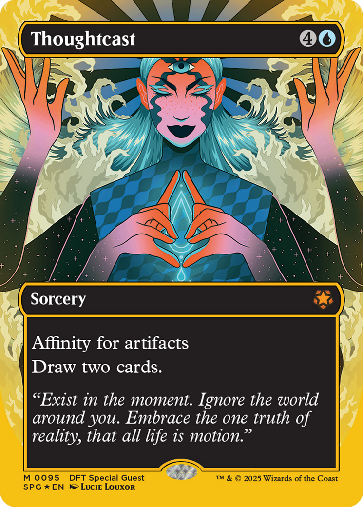 Thoughtcast (Borderless) (First-Place Foil) [Aetherdrift Special Guests] | Local Legends