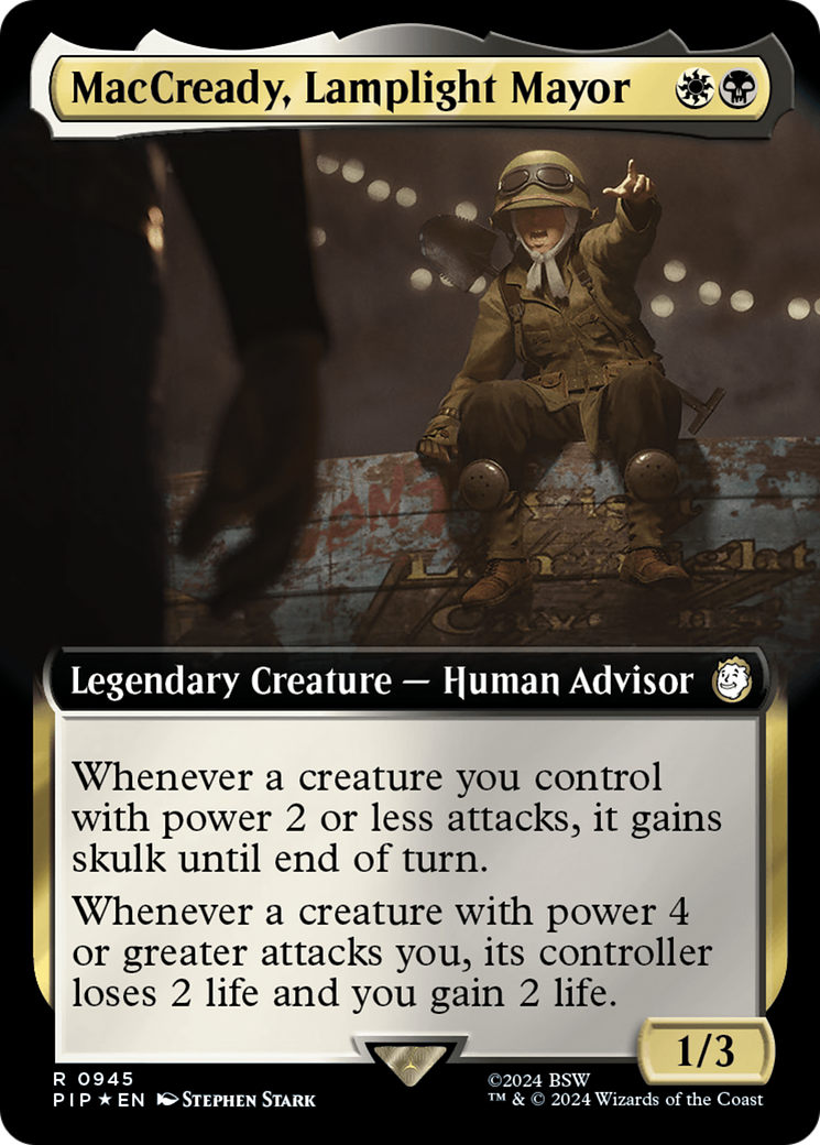 MacCready, Lamplight Mayor (Extended Art) (Surge Foil) [Fallout] | Local Legends