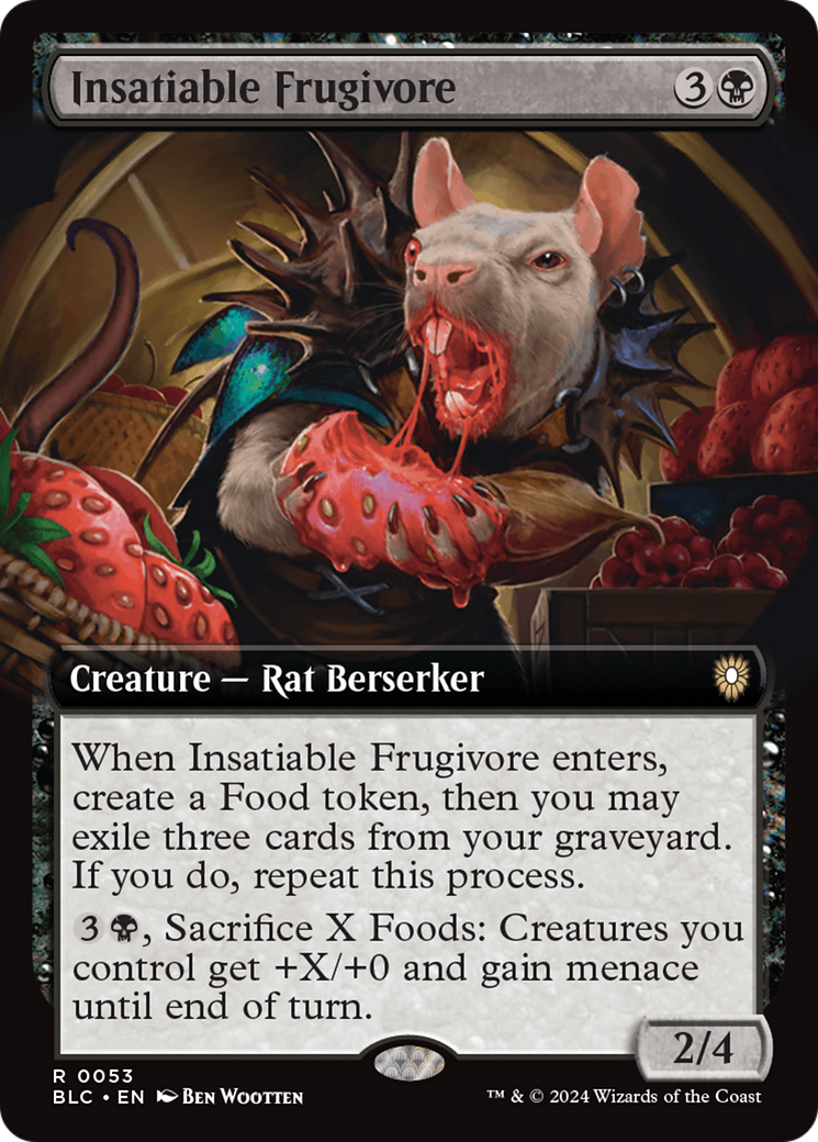 Insatiable Frugivore (Extended Art) [Bloomburrow Commander] | Local Legends