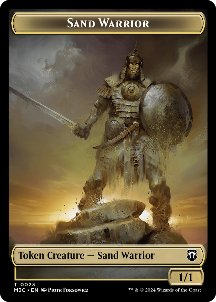 Marit Lage // Sand Warrior Double-Sided Token [Modern Horizons 3 Commander Tokens] | Golgari Games