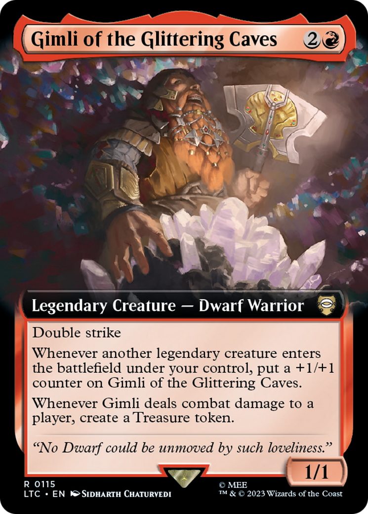 Gimli of the Glittering Caves (Extended Art) [The Lord of the Rings: Tales of Middle-Earth Commander] | Golgari Games