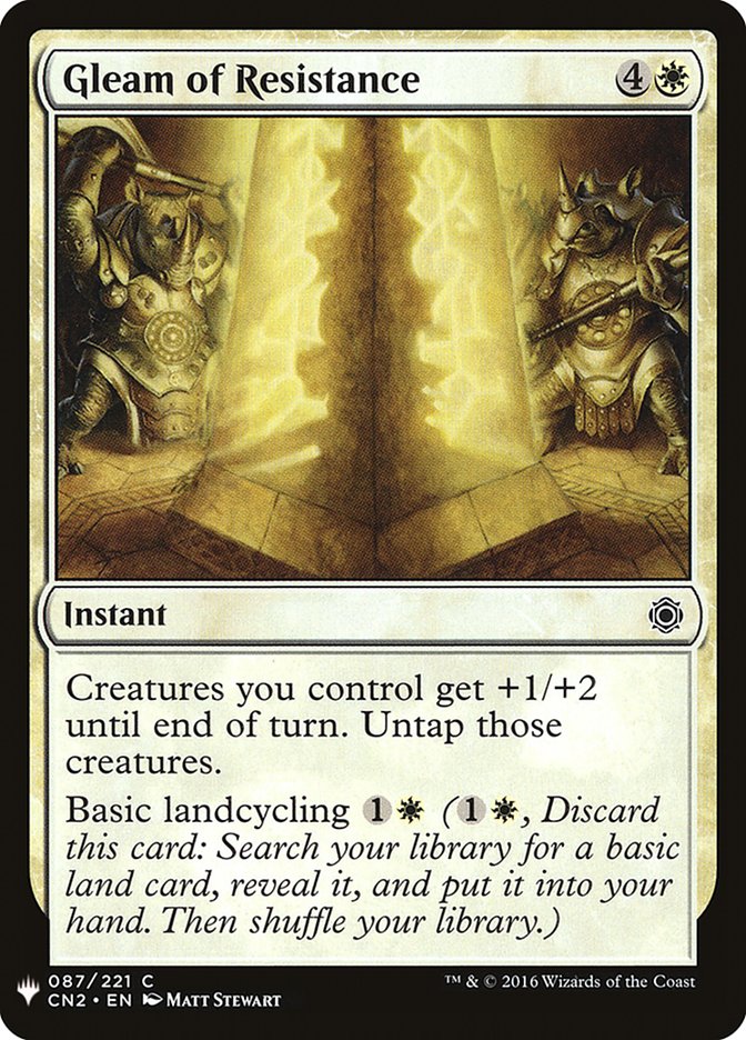 Gleam of Resistance [Mystery Booster] | Local Legends