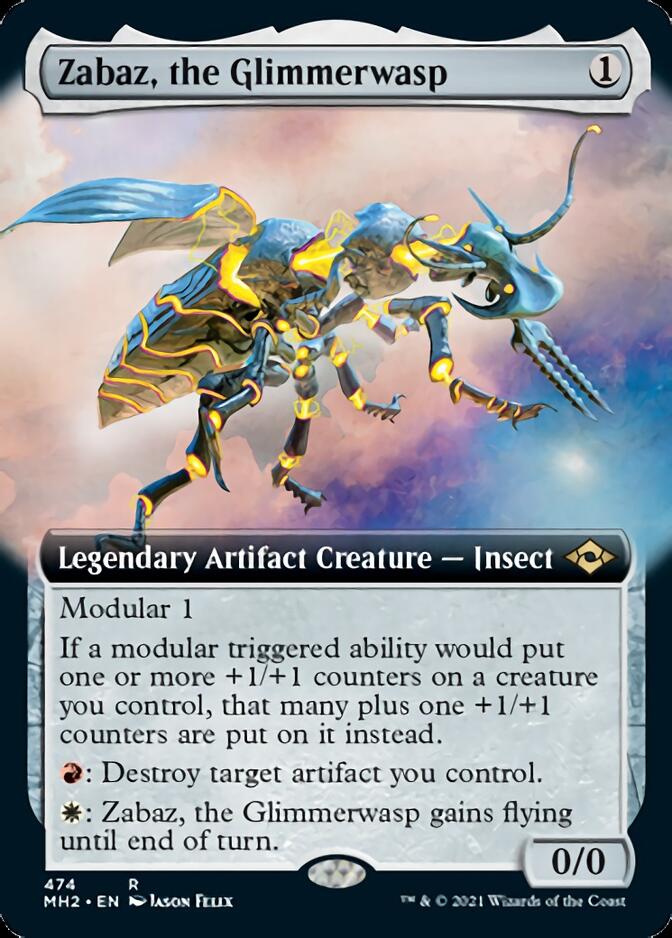 Zabaz, the Glimmerwasp (Extended Art) [Modern Horizons 2] | Golgari Games