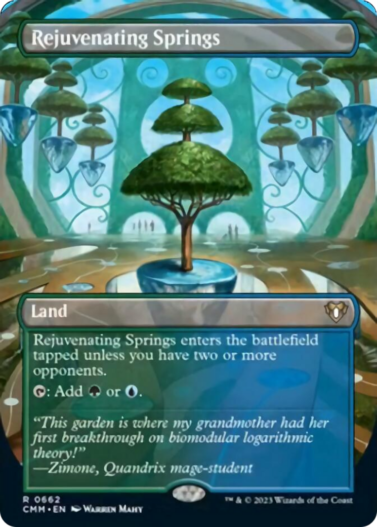 Rejuvenating Springs (Borderless Alternate Art) [Commander Masters] | Golgari Games