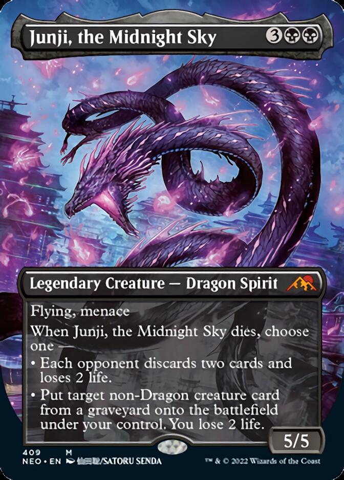 Junji, the Midnight Sky (Borderless Alternate Art) [Kamigawa: Neon Dynasty] | Local Legends