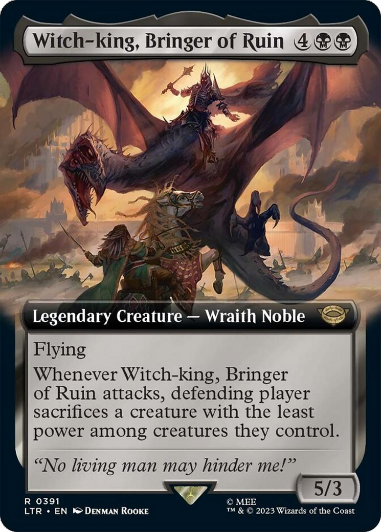 Witch-king, Bringer of Ruin (Extended Alternate Art) [The Lord of the Rings: Tales of Middle-Earth] | Golgari Games