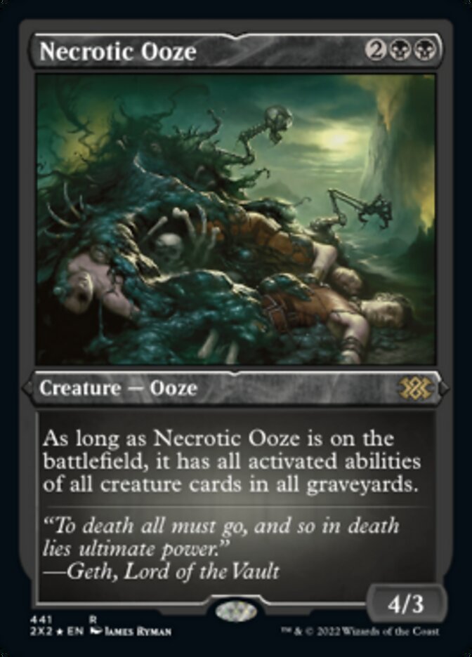 Necrotic Ooze (Foil Etched) [Double Masters 2022] | Local Legends