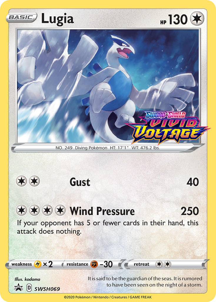 Lugia (SWSH069) (Prerelease Promo) [Sword & Shield: Black Star Promos] | Local Legends