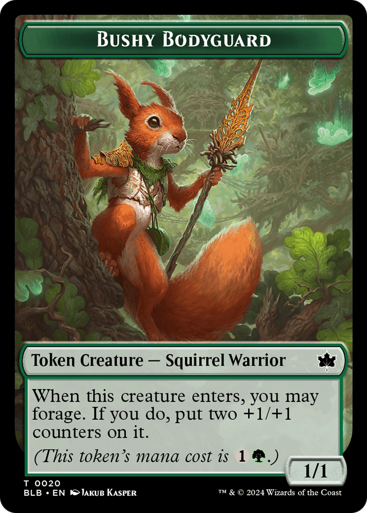 Bushy Bodyguard Token [Bloomburrow Tokens] | Local Legends