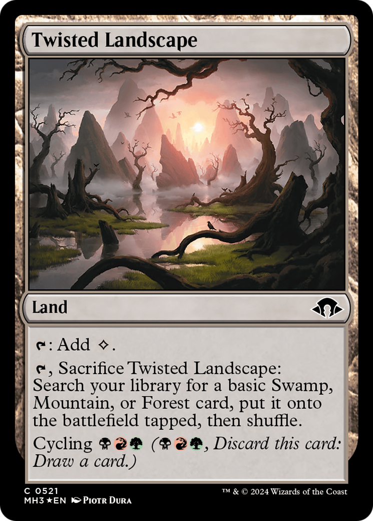 Twisted Landscape (Ripple Foil) [Modern Horizons 3] | Golgari Games