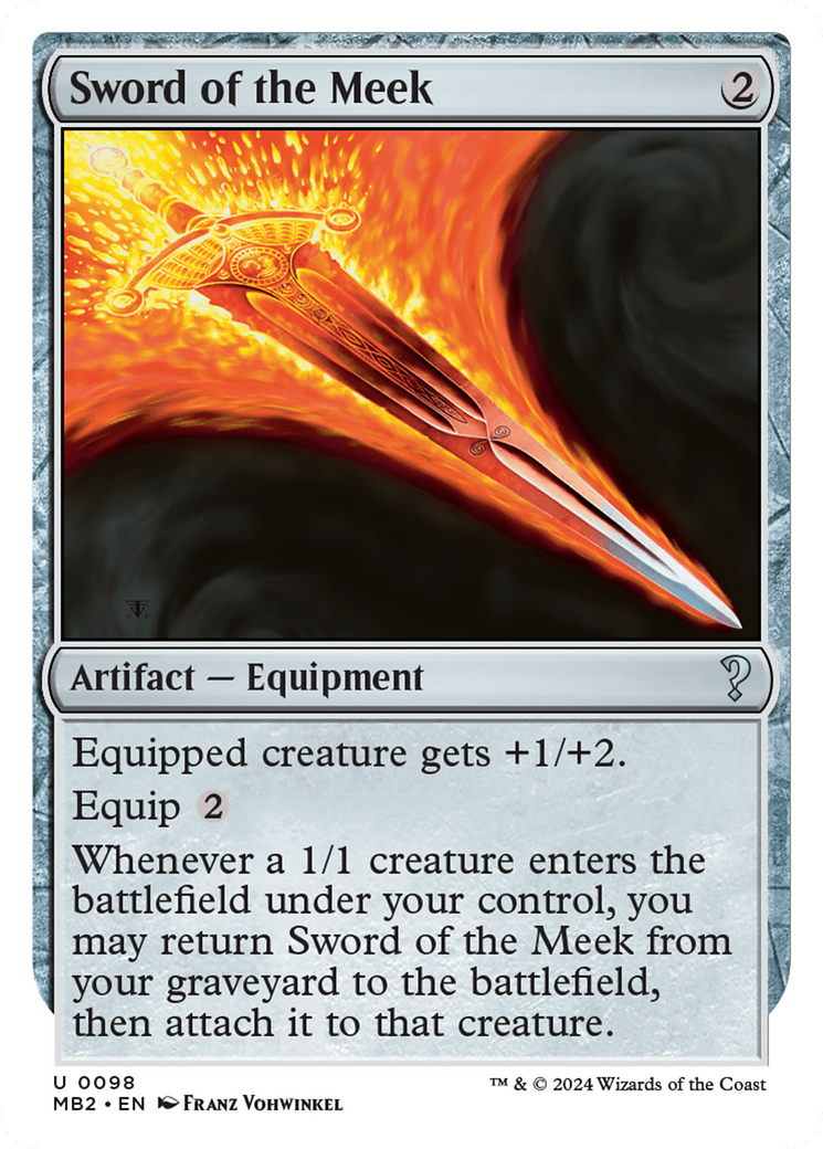 Sword of the Meek (White Border) [Mystery Booster 2] | Local Legends