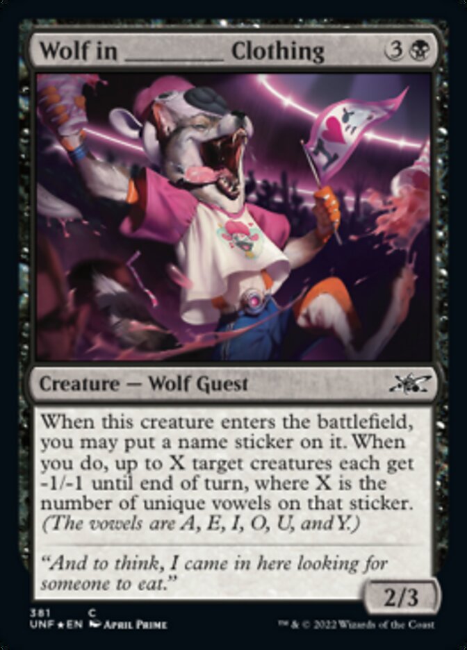 Wolf in _____ Clothing (Galaxy Foil) [Unfinity] | Golgari Games