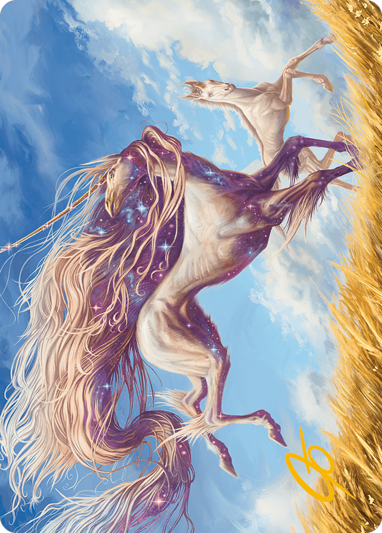Nyxborn Unicorn Art Card (Gold-Stamped Signature) [Modern Horizons 3 Art Series] | Local Legends