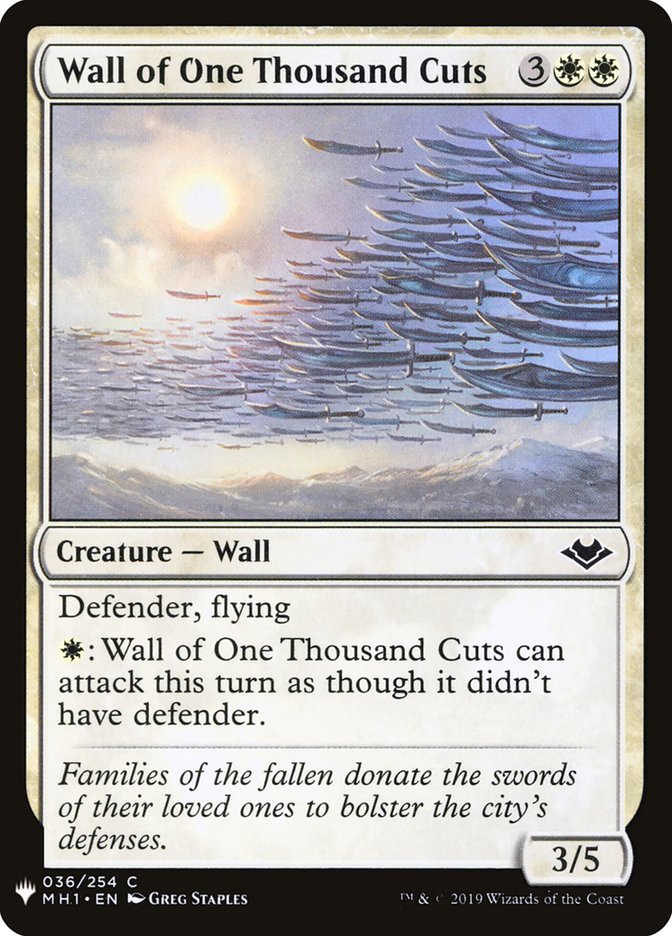 Wall of One Thousand Cuts [Mystery Booster] | Golgari Games