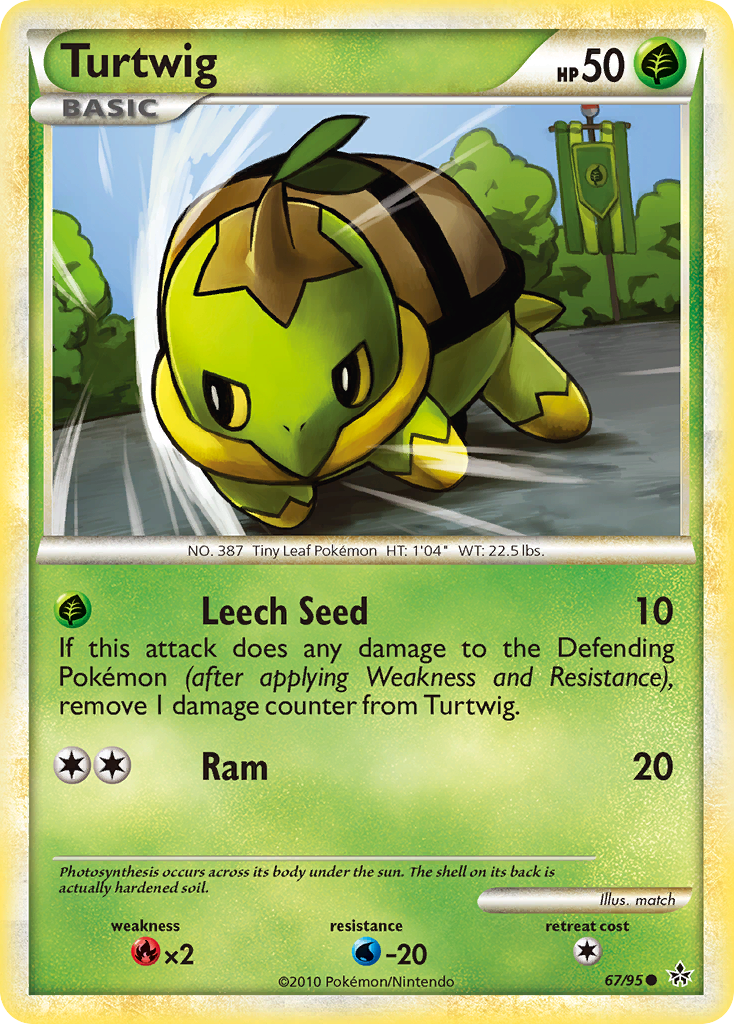 Turtwig (67/95) [HeartGold & SoulSilver: Unleashed] | Golgari Games