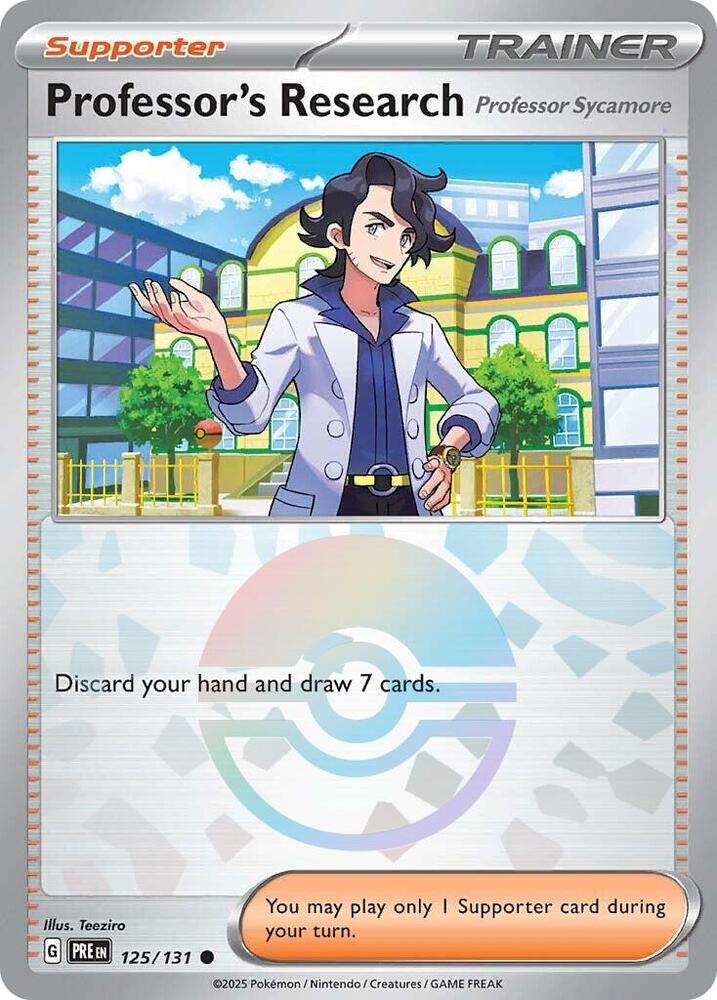 Professor's Research (125/131) [Professor Sycamore] (Poke Ball Pattern) [Scarlet & Violet: Prismatic Evolutions] | Local Legends
