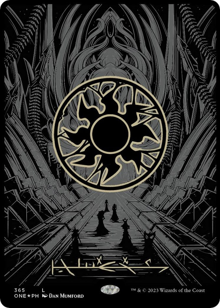 Plains (Phyrexian) - Full Art (Oil Slick Raised Foil) | Local Legends