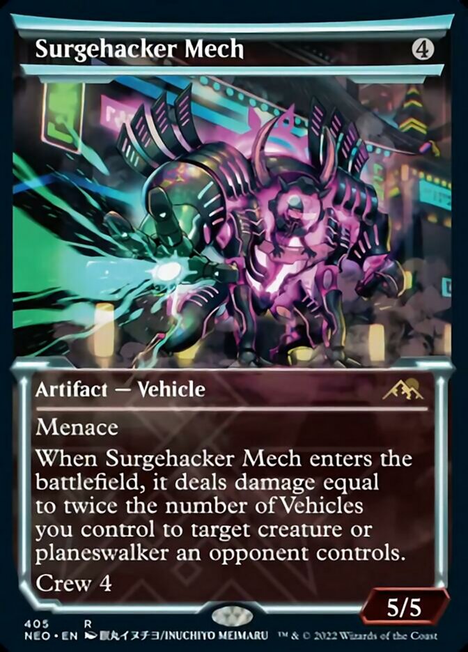 Surgehacker Mech (Showcase Soft Glow) [Kamigawa: Neon Dynasty] | Golgari Games