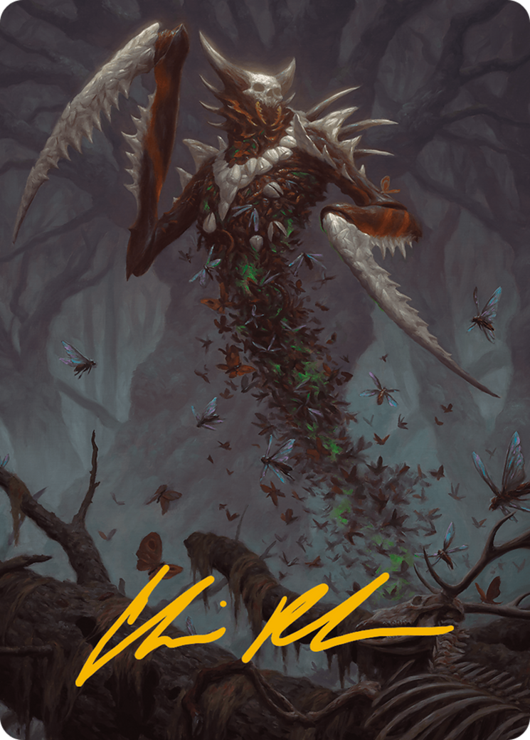 Grist, the Plague Swarm Art Card (Gold-Stamped Signature) [Modern Horizons 3 Art Series] | Local Legends