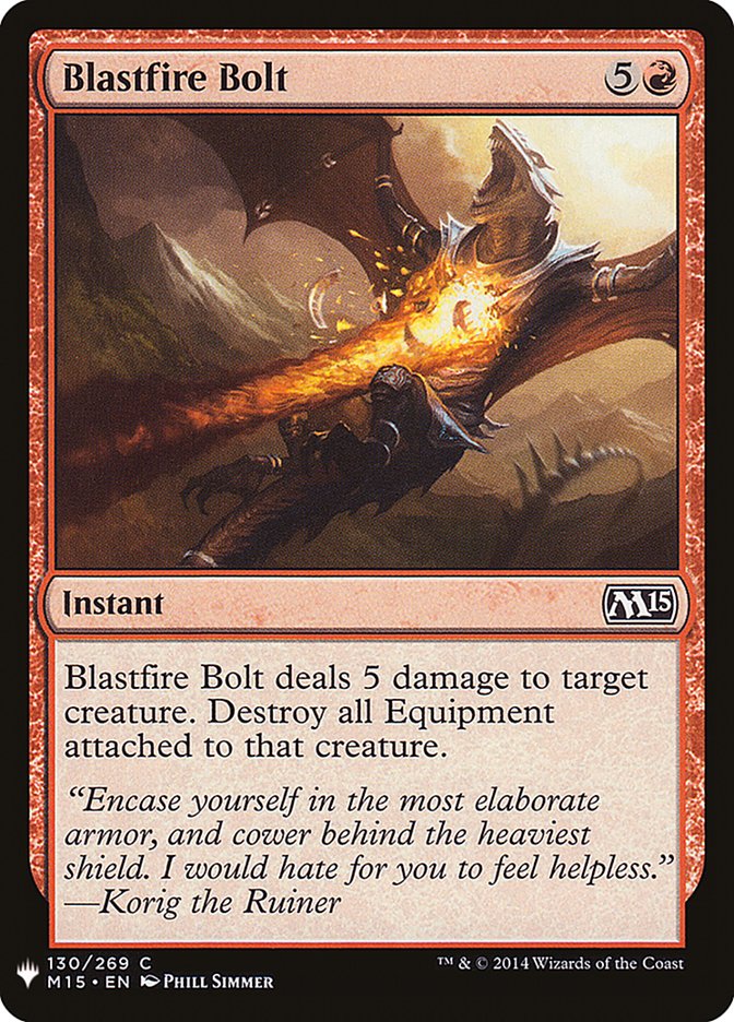 Blastfire Bolt [Mystery Booster] | Local Legends