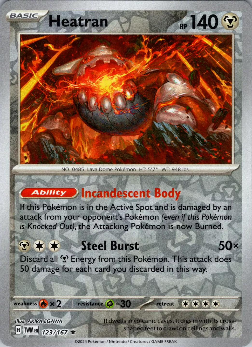 Heatran (123/167) [Scarlet & Violet: Twilight Masquerade] | Local Legends