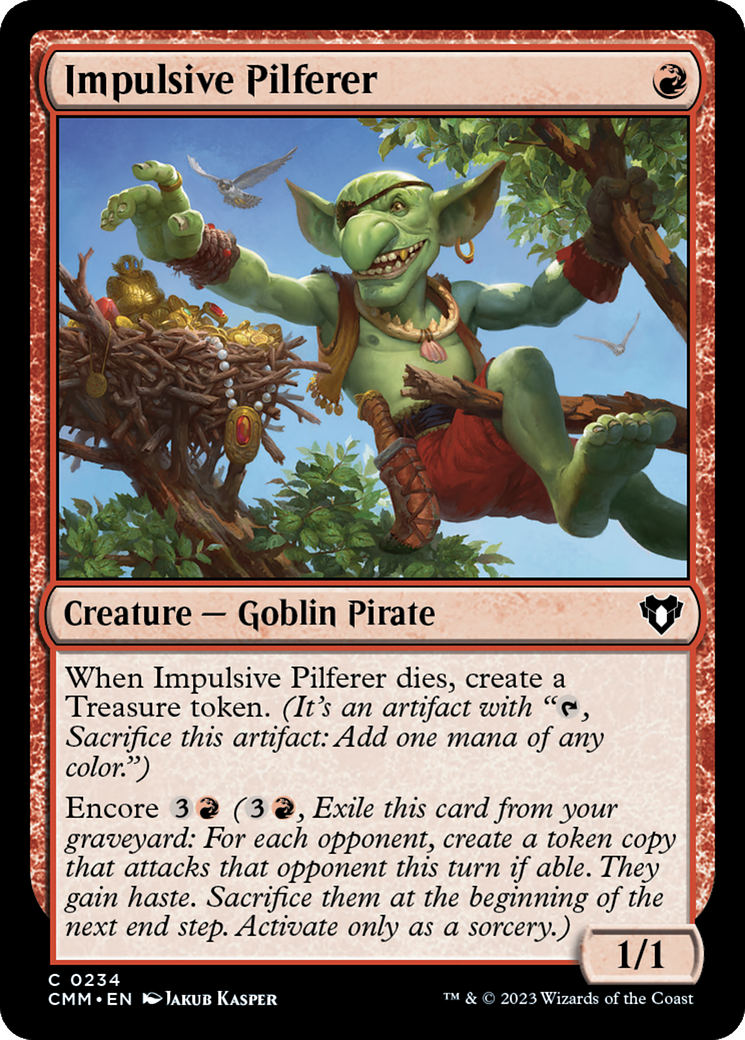 Impulsive Pilferer [Commander Masters] | Golgari Games