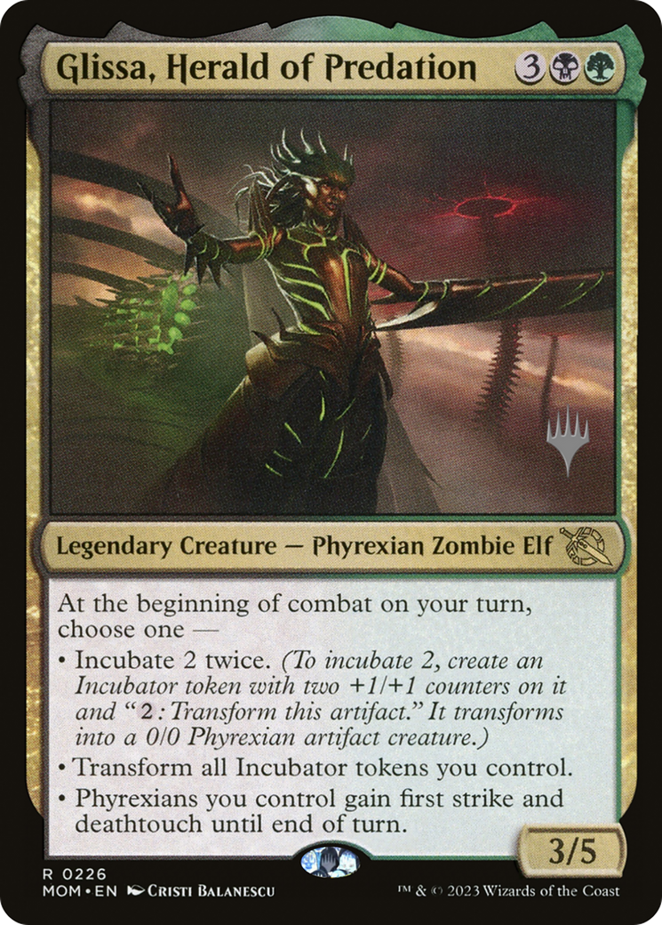 Glissa, Herald of Predation (Promo Pack) [March of the Machine Promos] | Golgari Games