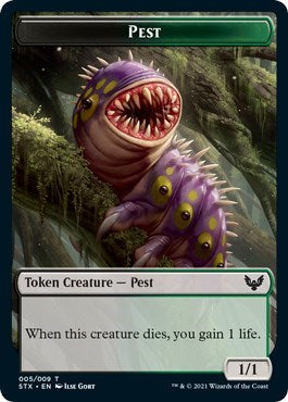 Elemental // Pest Double-Sided Token [Strixhaven: School of Mages Tokens] | Local Legends