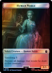 Human Noble // Beast Double-Sided Token (Surge Foil) [Doctor Who Tokens] | Local Legends