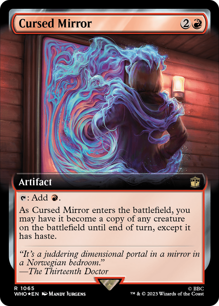 Cursed Mirror (Extended Art) (Surge Foil) [Doctor Who] | Golgari Games