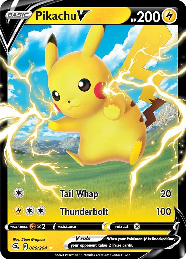 Pikachu V (086/264) [Sword & Shield: Fusion Strike] | Golgari Games