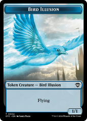 Dragon Elemental // Bird Illusion Double-Sided Token [Outlaws of Thunder Junction Commander Tokens] | Golgari Games