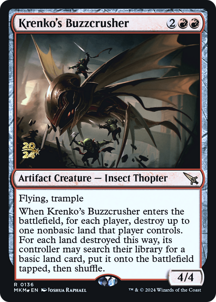 Krenko's Buzzcrusher [Murders at Karlov Manor Prerelease Promos] | Golgari Games