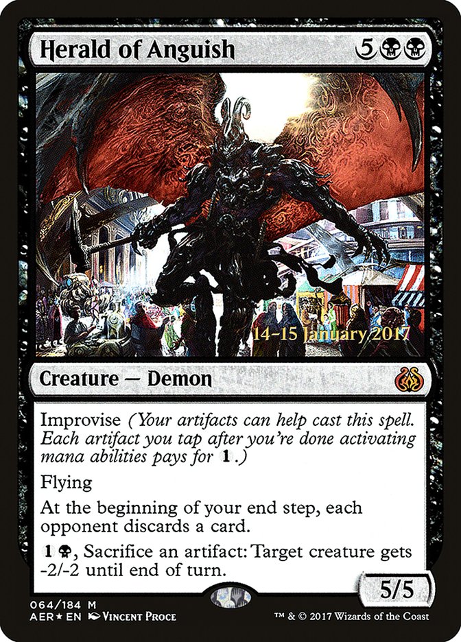 Herald of Anguish [Aether Revolt Prerelease Promos] | Local Legends