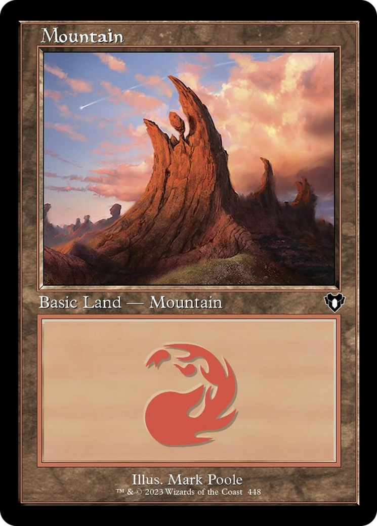 Mountain (448) (Retro) [Commander Masters] | Local Legends