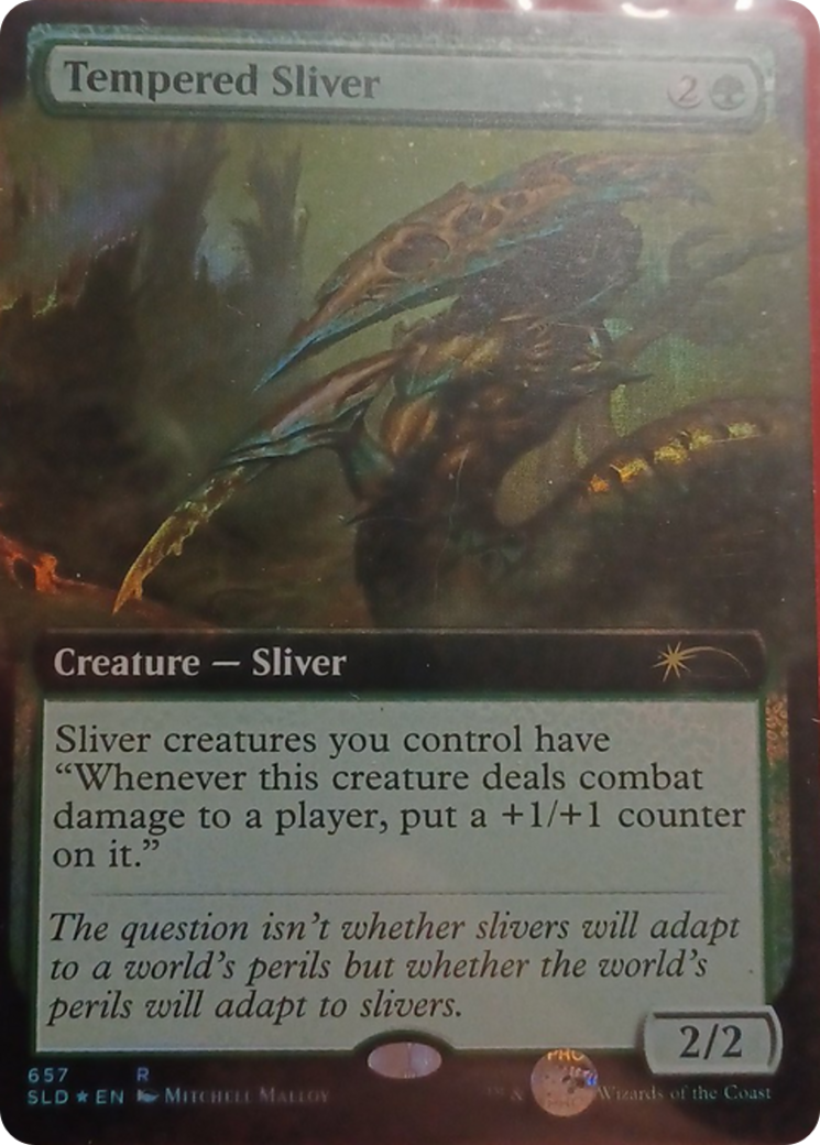 Tempered Sliver (Extended Art) [Secret Lair Drop Promos] | Local Legends