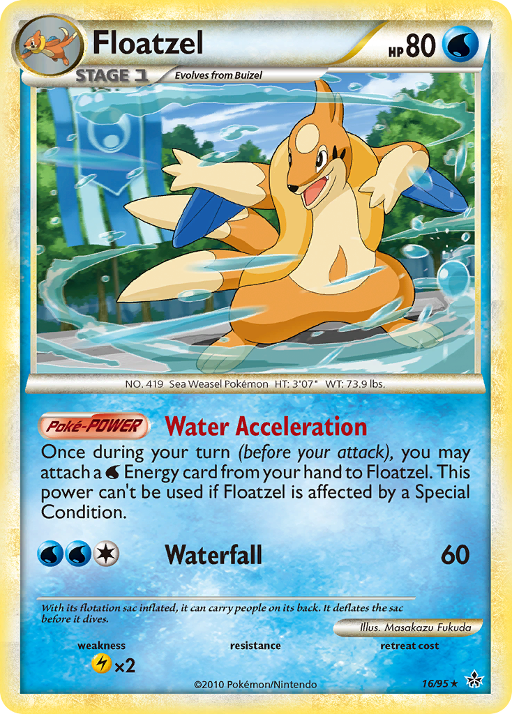 Floatzel (16/95) [HeartGold & SoulSilver: Unleashed] | Golgari Games